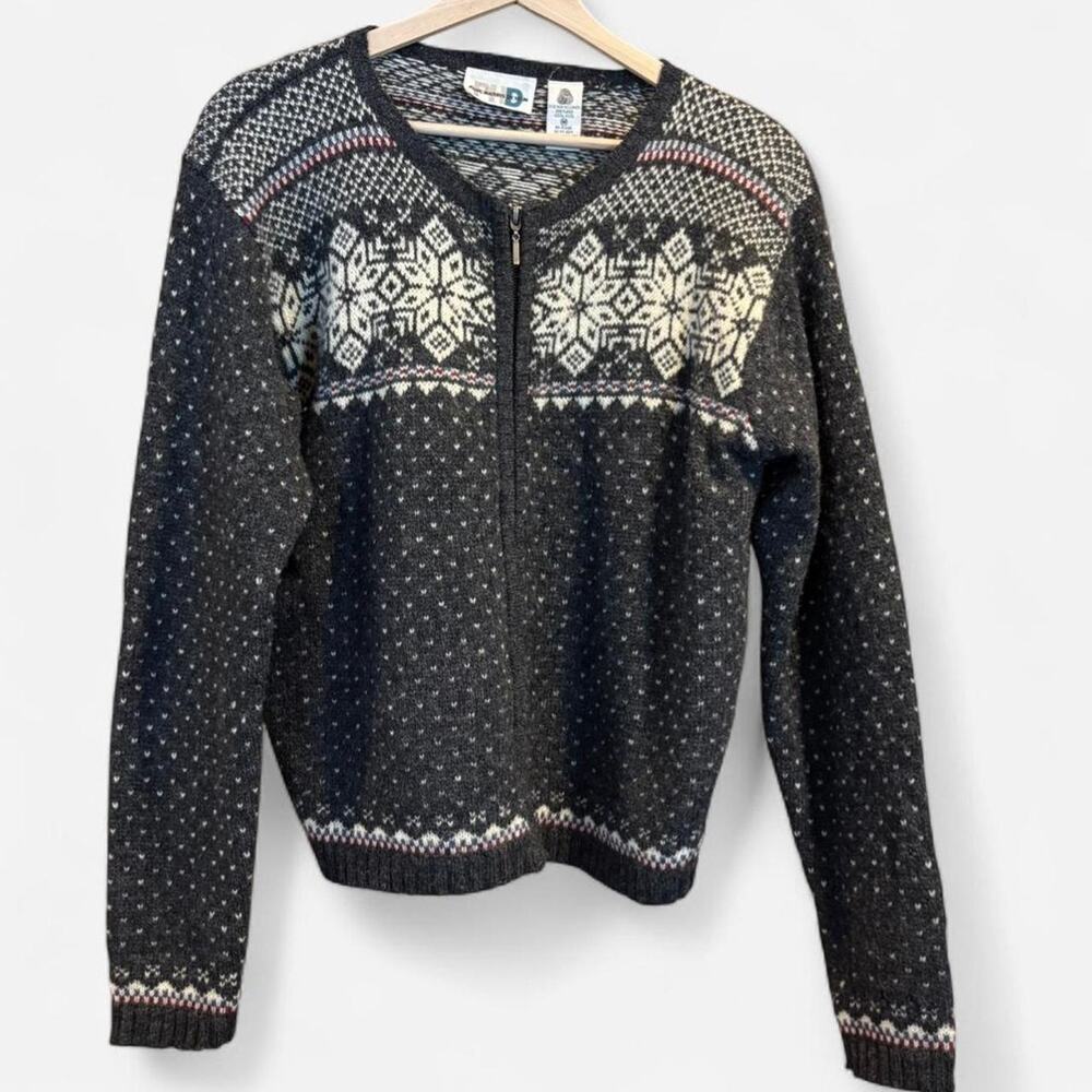 Vintage Paul Harris Design (PHD) Full-Zip Fair Isle Cardigan - Size M